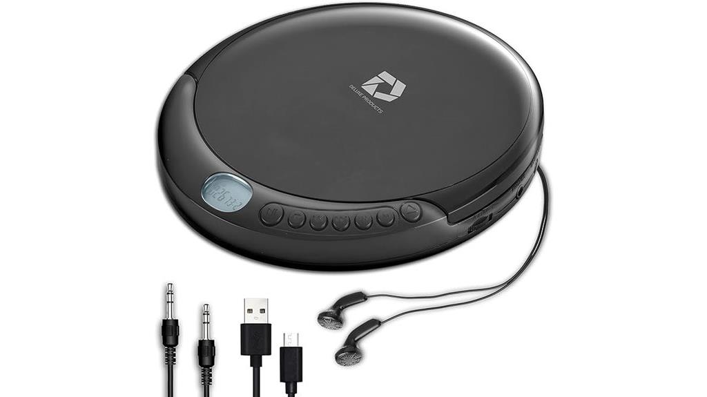 portable cd player anti skip earbuds