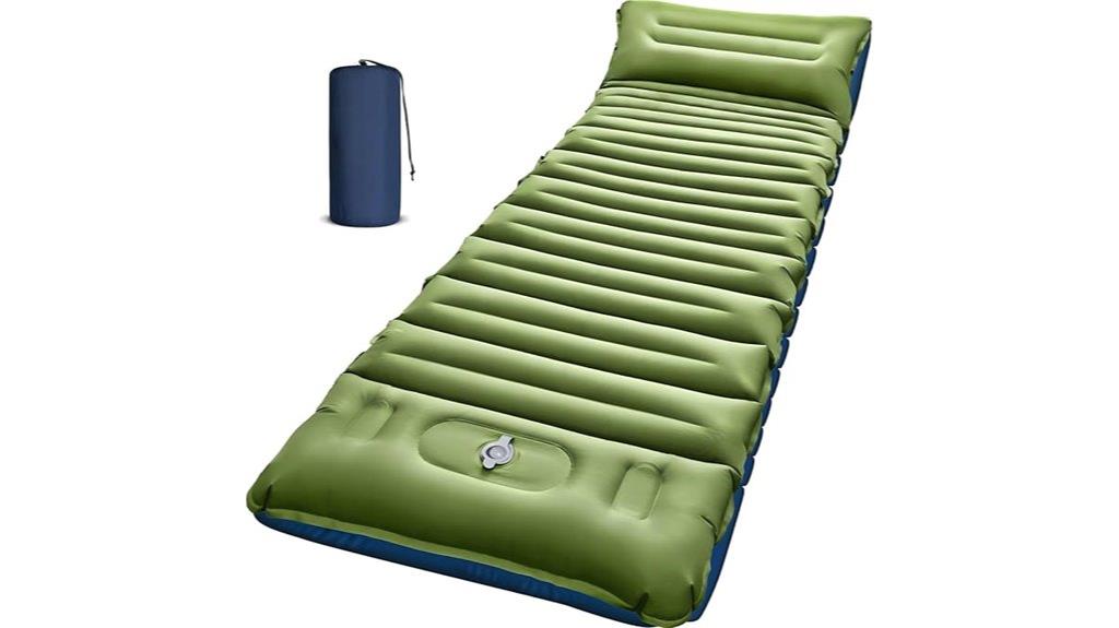 portable self inflating camping pad