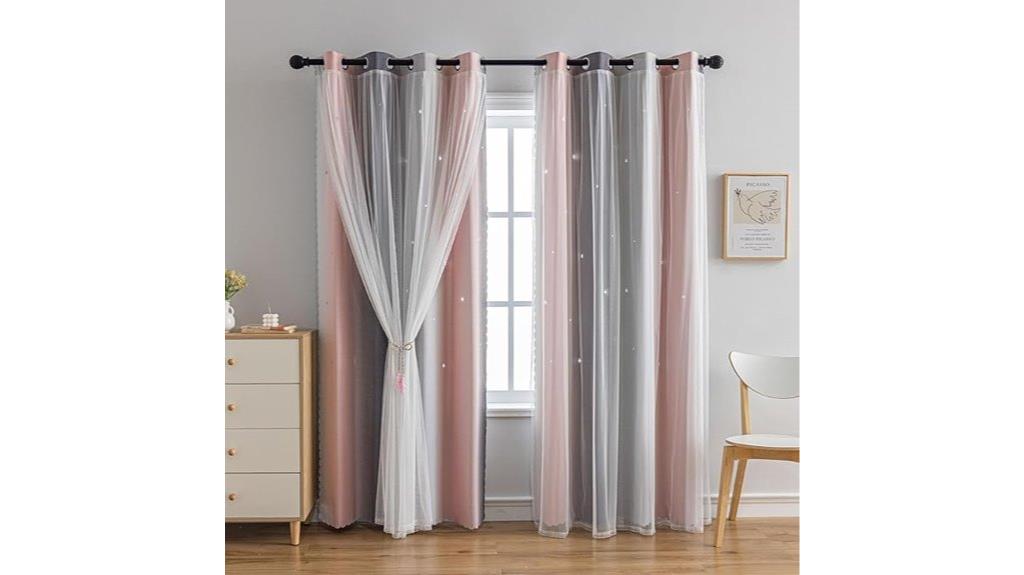 rainbow ombre kid curtains