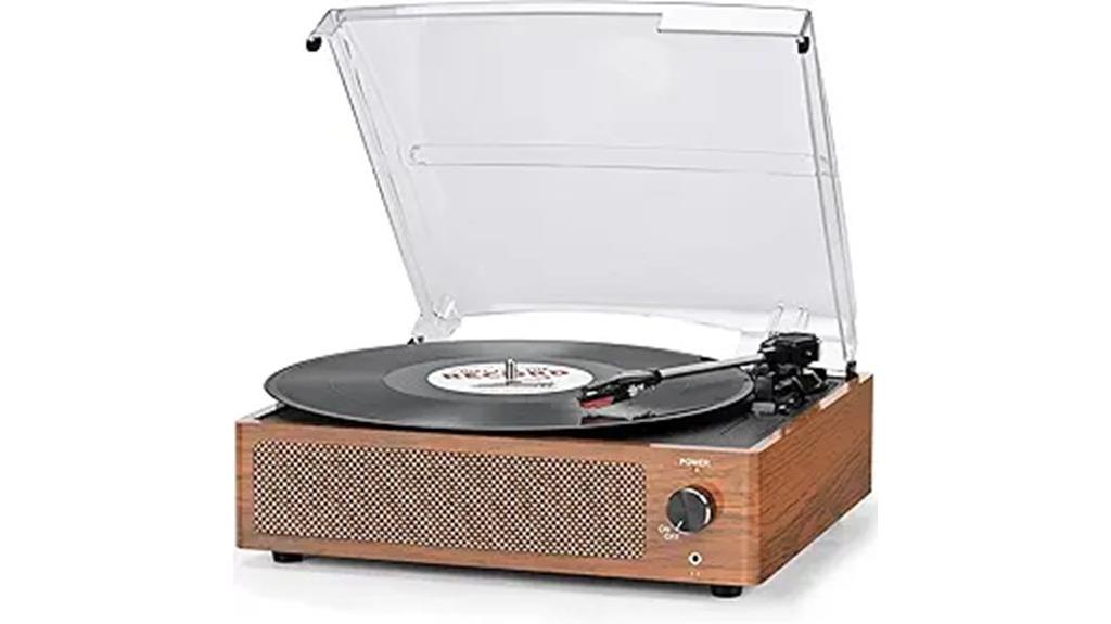 retro brown vinyl player