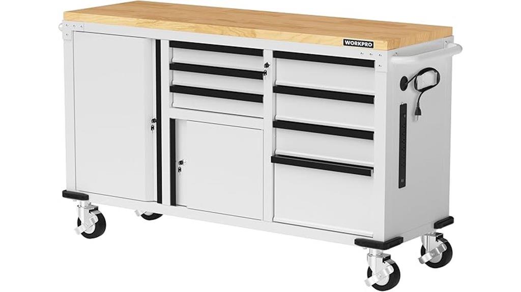 seven drawer rolling toolbox