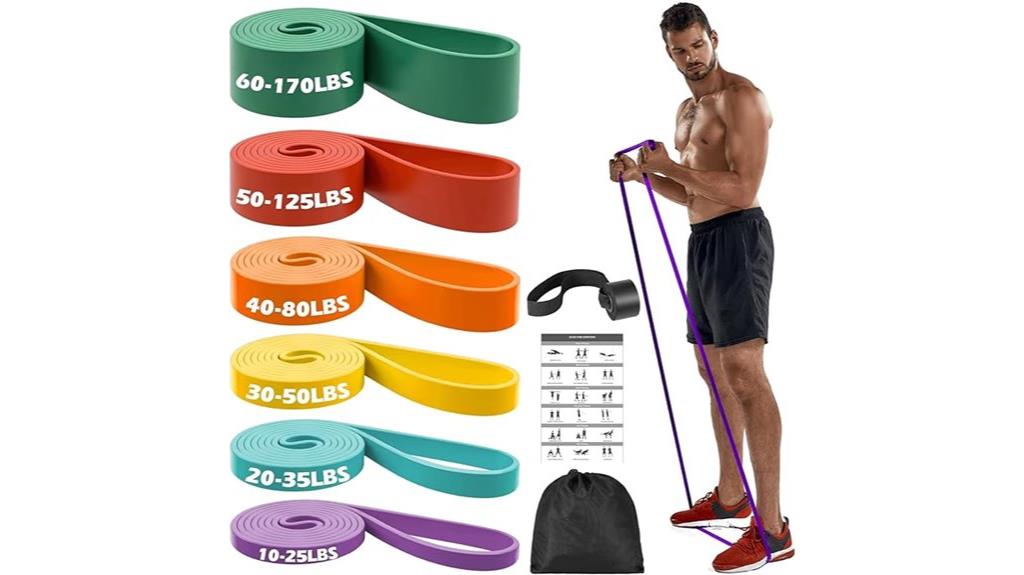 six level resistance exercise bands