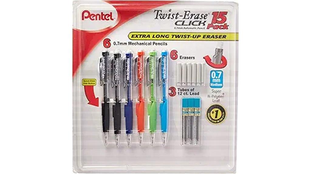 six pack twist erase pencils