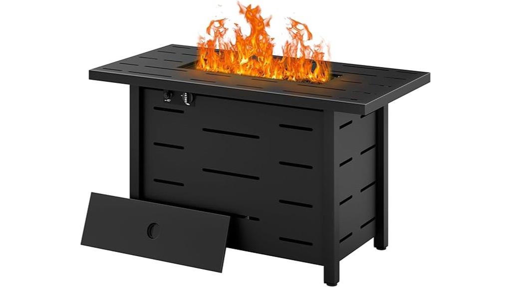 small outdoor propane fire pit