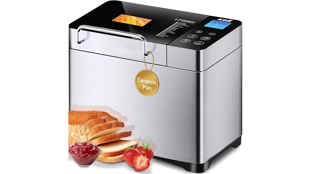 stainless steel programmable bread maker