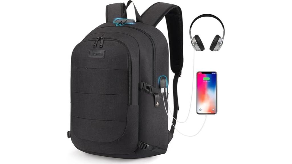 travel backpack with usb