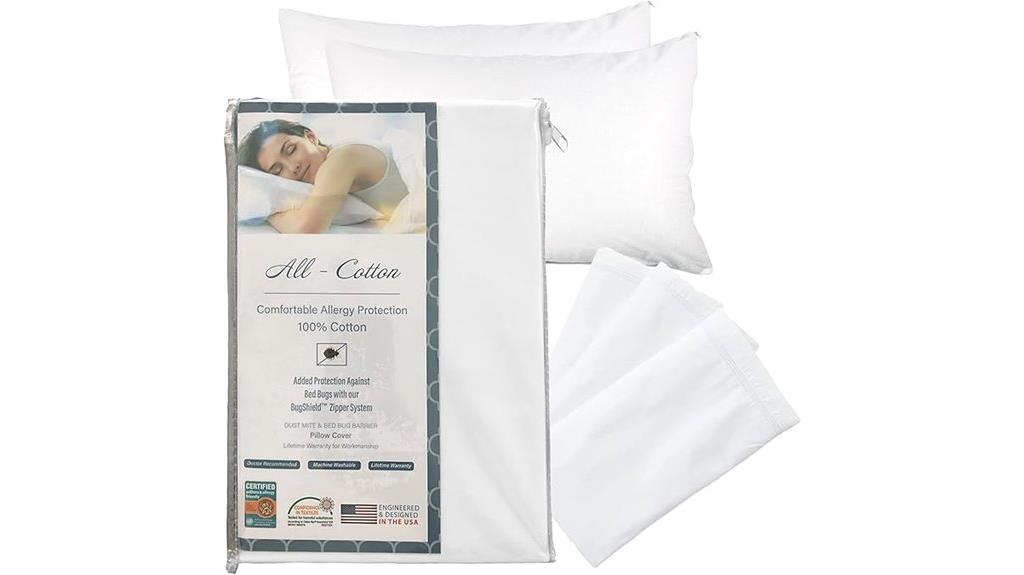 two pack allergy pillow protectors