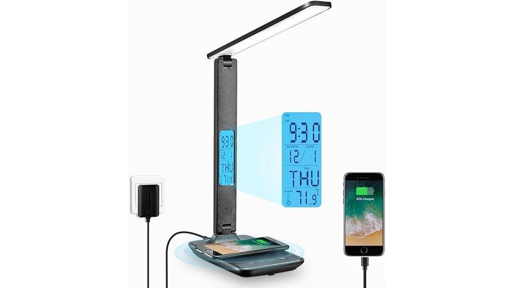 wireless charging desk lamp