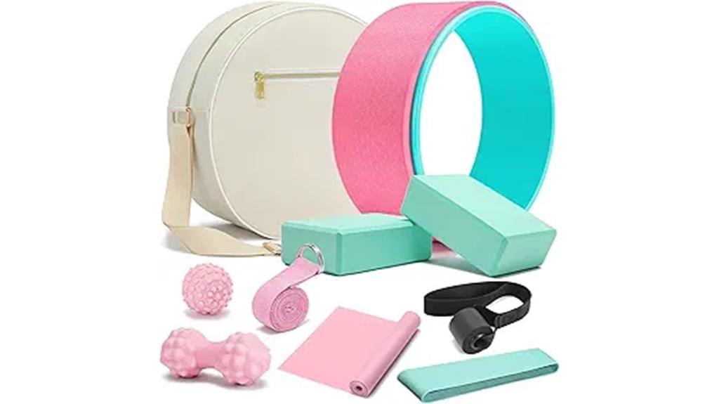 yoga wheel and accessories