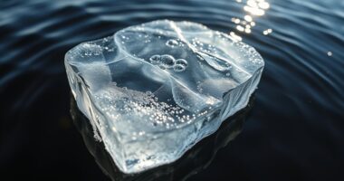 ice expands when freezing