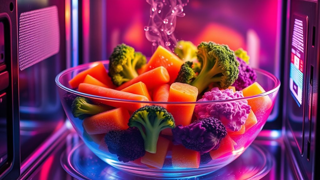 microwaves heat water molecules