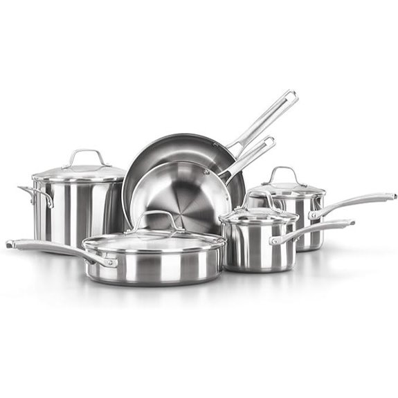 Calphalon 10-Piece Stainless Steel Cookware Set