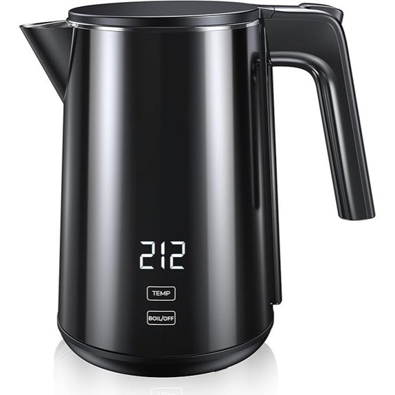 Electric Kettle 1.0L 1200W with Temp Control & Safety