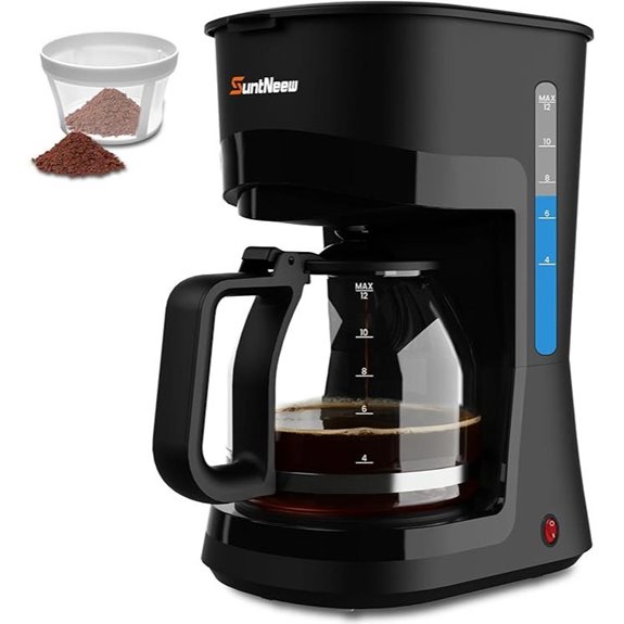 12-Cup Coffee Maker with Glass Carafe