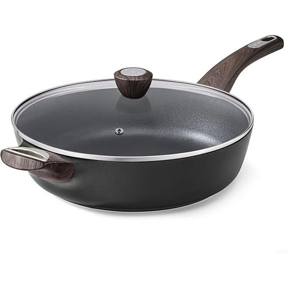 SENSARTE 13.3-Inch Nonstick Frying Pan with Lid