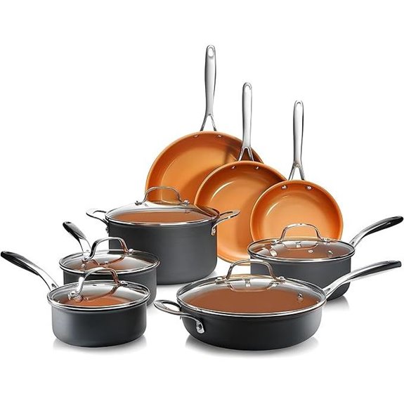 GOTHAM STEEL 13-Piece Ceramic Nonstick Cookware Set