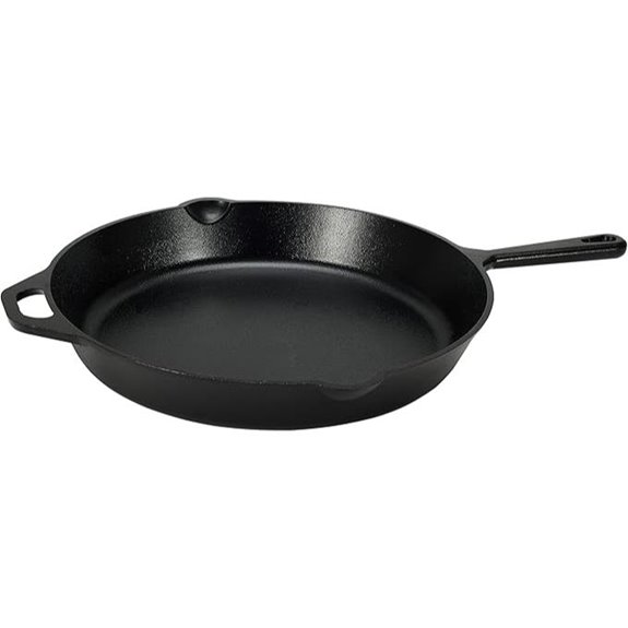Amazon Basics 15-Inch Cast Iron Skillet