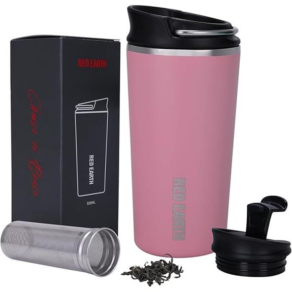 GiNT 17oz Insulated Travel Tea Mug with Infuser