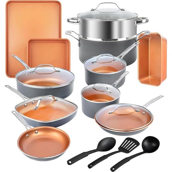 GOTHAM STEEL 20-Piece Ceramic Cookware & Bakeware Set
