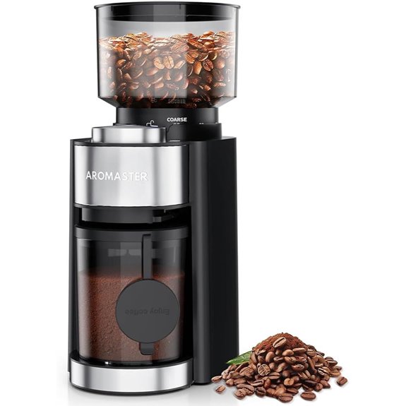 Aromaster Coffee Grinder with 25 Settings and Timer