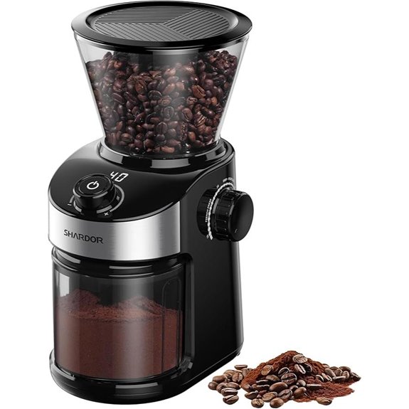SHARDOR Electric Burr Coffee Grinder with Adjustable Settings
