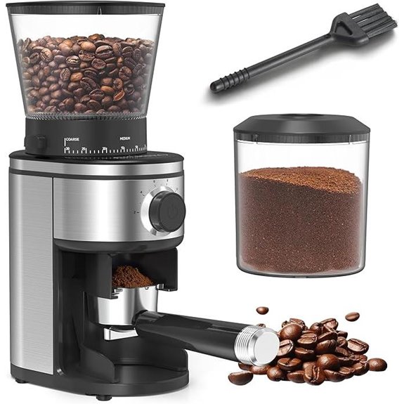 Electric Conical Burr Coffee Grinder with 30 Settings