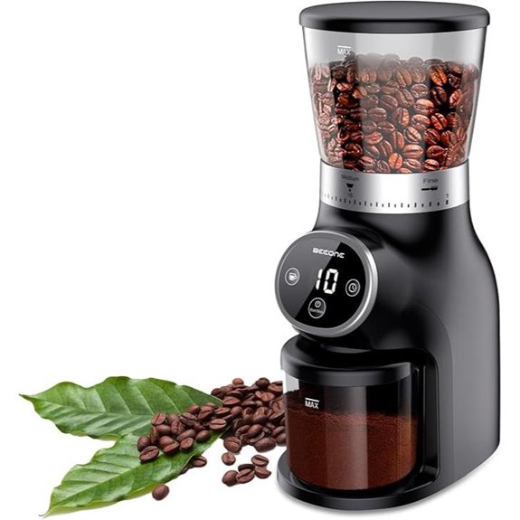 Electric Coffee Grinder with Timer and Adjustable Settings