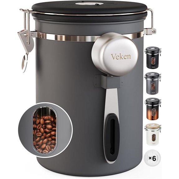 Veken Airtight Coffee Canister with Date Tracker
