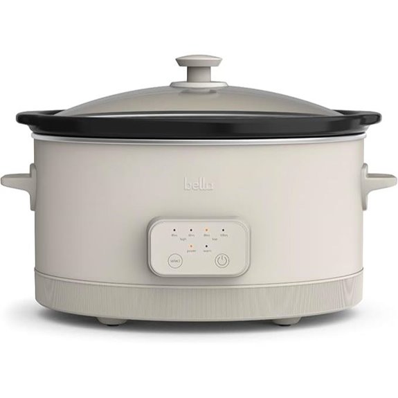 Bella 6 Qt Programmable Slow Cooker with Nonstick Coating