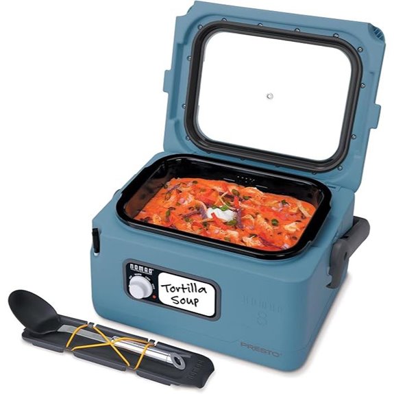Presto 06017 8-Quart Nomad Traveling Slow Cooker Blue