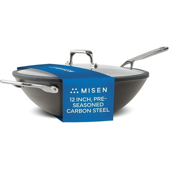 Misen 12 Carbon Steel Wok with Stay-Cool Handles