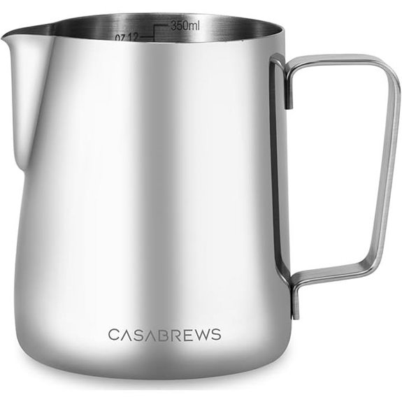 CASABREWS 350ml Stainless Steel Milk Frother Pitcher
