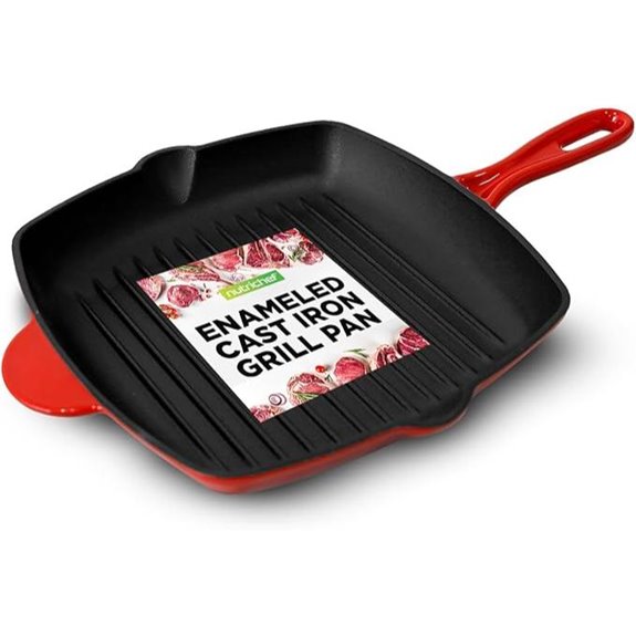 NutriChef 11 Cast Iron Steak Grill Pan