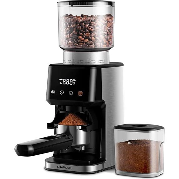 SHARDOR Conical Burr Coffee Grinder with Timer