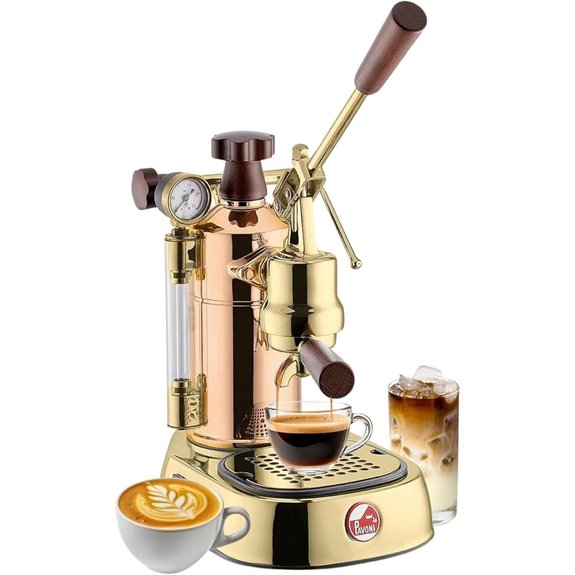 La Pavoni 16-Cup Copper Lever Espresso Machine