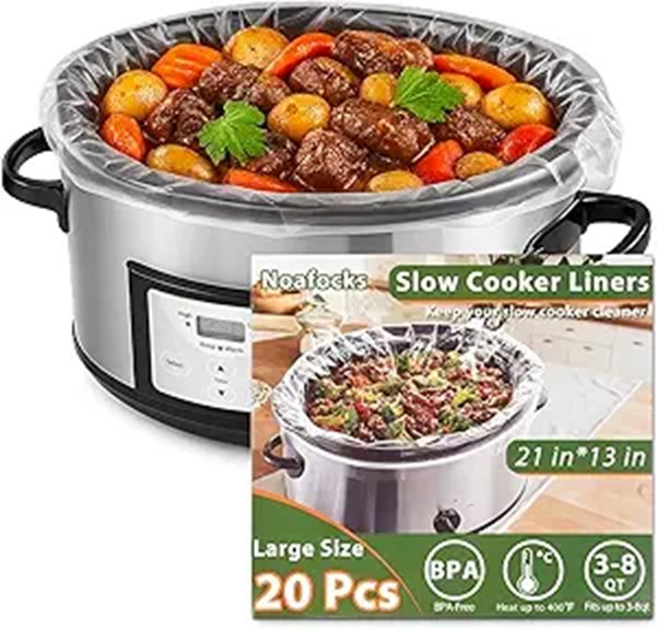 Disposable Slow Cooker Liners for 3-8 Quart Pots