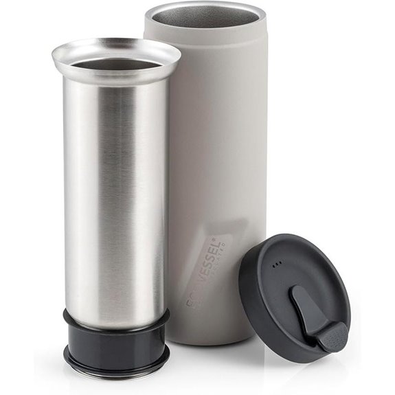 EcoVessel Travel French Press Stainless Steel Coffee Maker