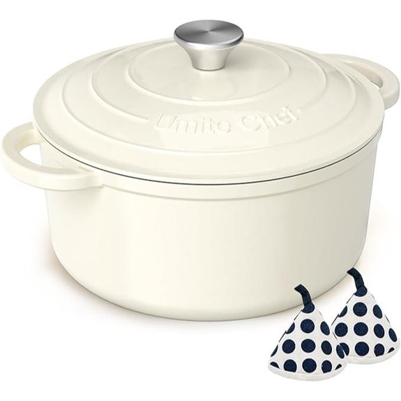 Umite Chef 5QT Enamel Cast Iron Dutch Oven