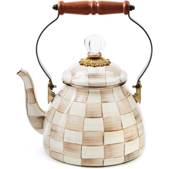 MACKENZIE-CHILDS Enamel Tea Kettle 2 Quarts