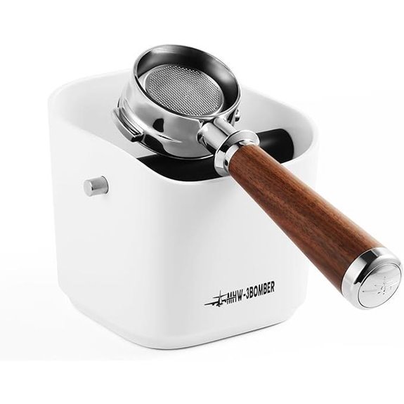 MHW-3BOMBER Espresso Knock Box with Removable Bar