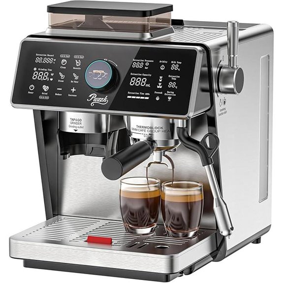 Dual Boiler Espresso Machine with Grinder and Milk Frother