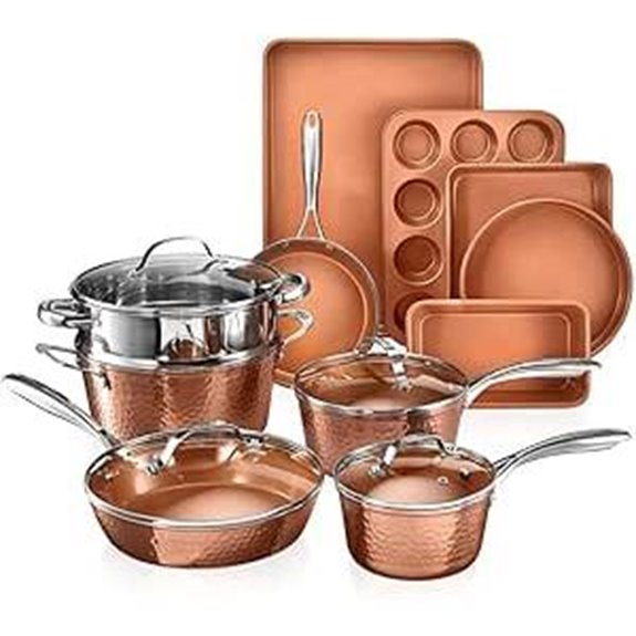 Gotham Steel 15-Piece Copper Nonstick Cookware Set