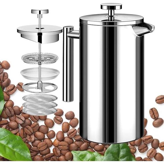 Large 50oz Stainless Steel French Press Coffee Maker