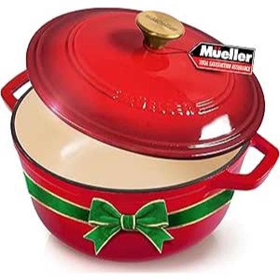 Mueller 6qt Enameled Cast Iron Dutch Oven
