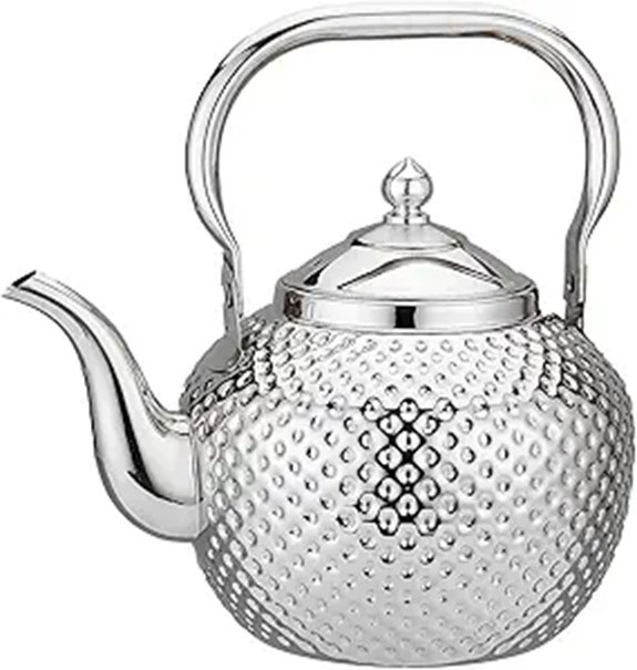 SANQIAHOME 1500ml Stainless Steel Teapot with Infuser