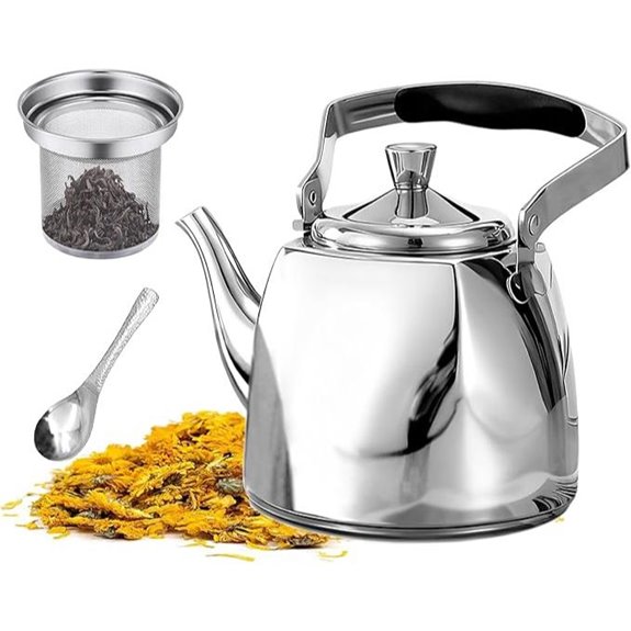 Stainless Steel Tea Pot with Infuser (68oz)