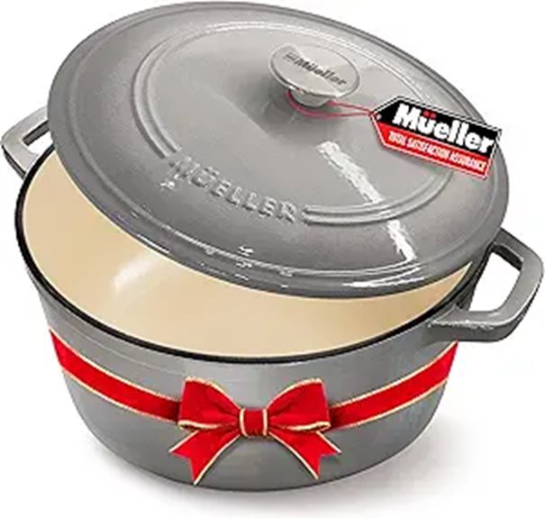 Mueller 6 Qt Enameled Cast Iron Dutch Oven