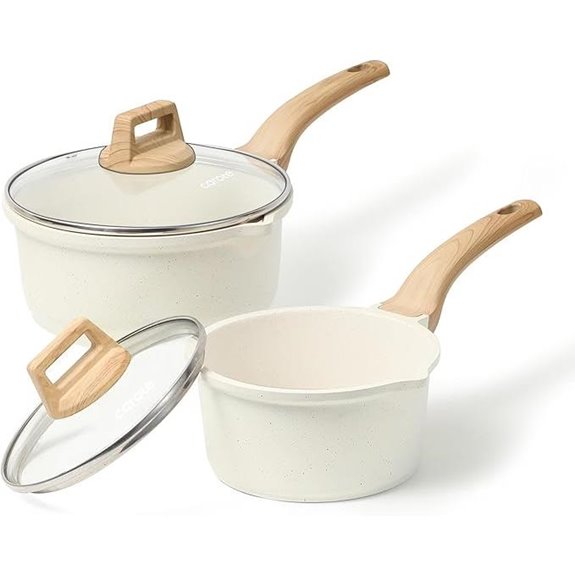 CAROTE Nonstick Saucepan Set with Lids 1.5 & 3 Qt