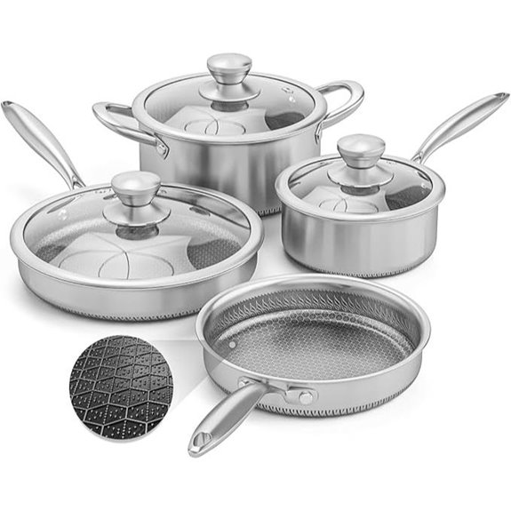 AuFranc Nonstick Stainless Steel Cookware Set