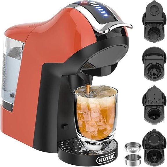 KOTLIE 5-in-1 Espresso Coffee Maker (Orange)